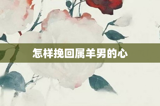 怎样挽回属羊男的心