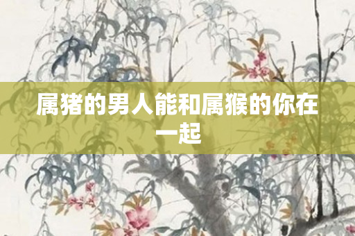 属猪的男人能和属猴的你在一起