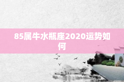 85属牛水瓶座2020运势如何