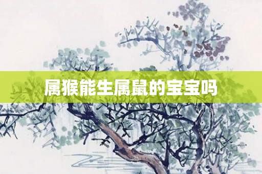 属猴能生属鼠的宝宝吗