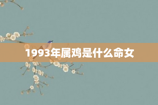 1993年属鸡是什么命女