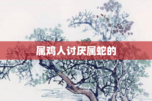 属鸡人讨厌属蛇的