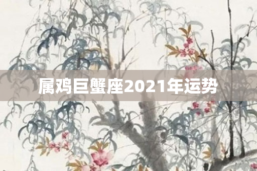 属鸡巨蟹座2021年运势