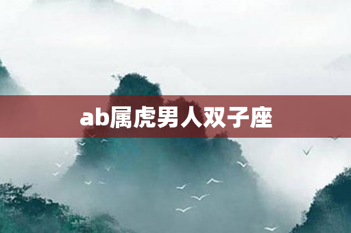 ab属虎男人双子座