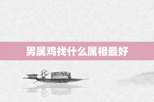 男属鸡找什么属相更好