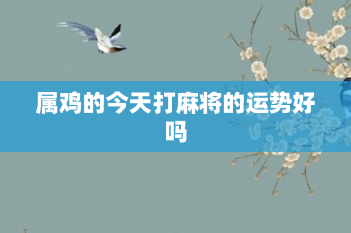 属鸡的今天打麻将的运势好吗