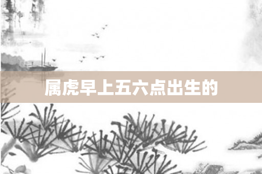 属虎早上五六点出生的