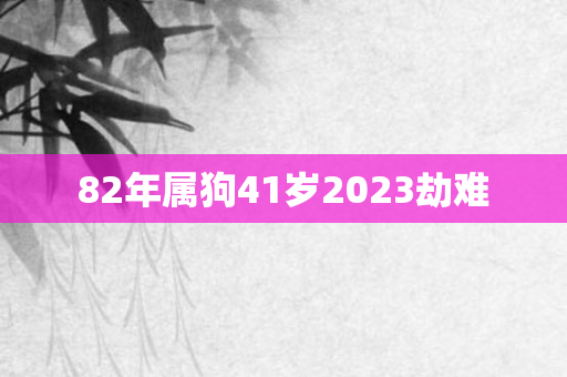 82年属狗41岁2023劫难