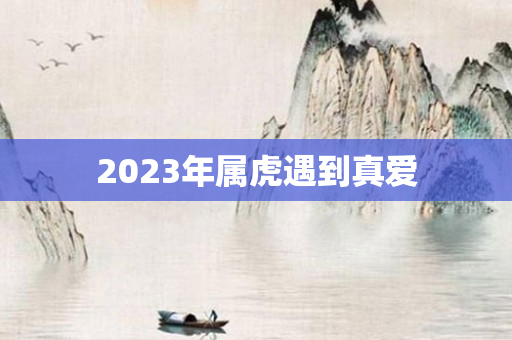 2023年属虎遇到真爱