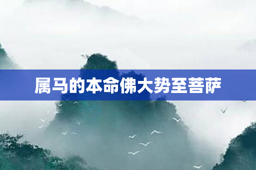 属马的本命佛大势至菩萨