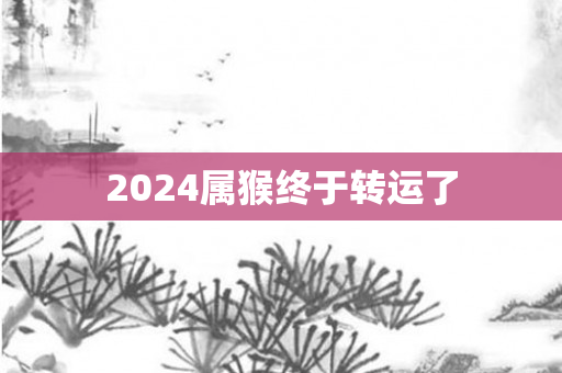 2024属猴终于转运了