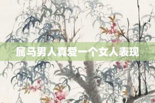 属马男人真爱一个女人表现