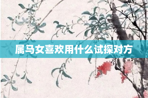 属马女喜欢用什么试探对方