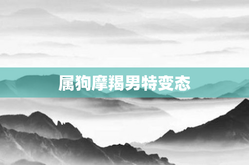 属狗摩羯男特变态