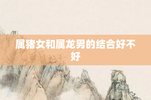 属猪女和属龙男的结合好不好