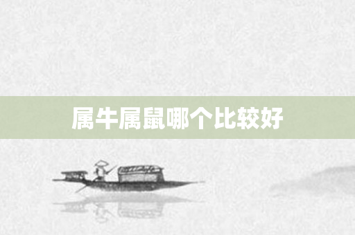 属牛属鼠哪个比较好