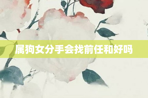 属狗女分手会找前任和好吗