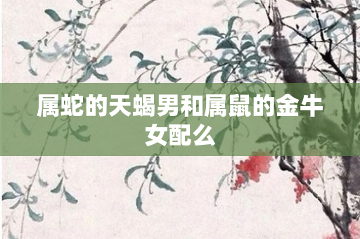 属蛇的天蝎男和属鼠的金牛女配么