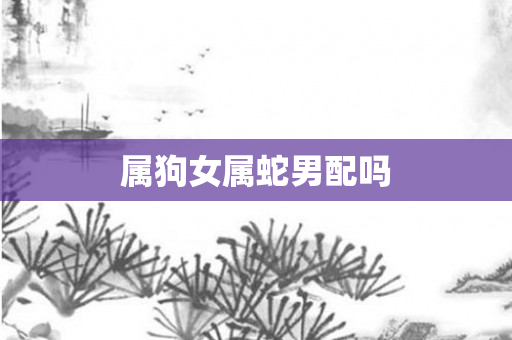 属狗女属蛇男配吗