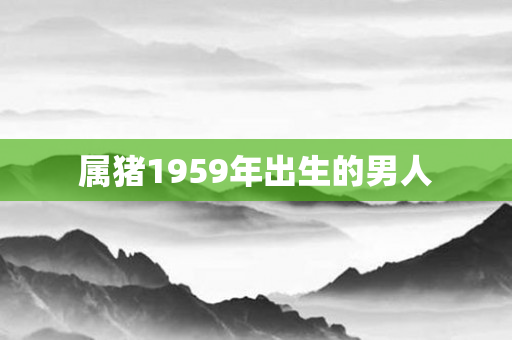 属猪1959年出生的男人