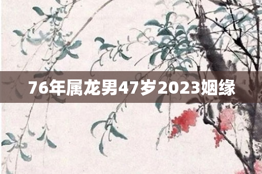 76年属龙男47岁2023姻缘
