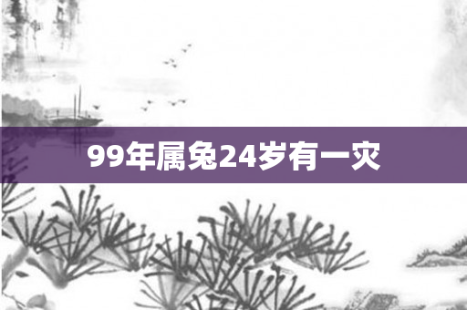 99年属兔24岁有一灾
