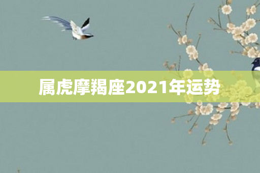 属虎摩羯座2021年运势