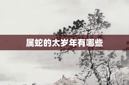 属蛇的太岁年有哪些