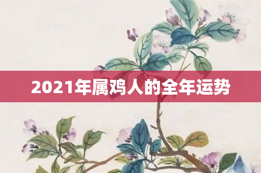 2021年属鸡人的全年运势