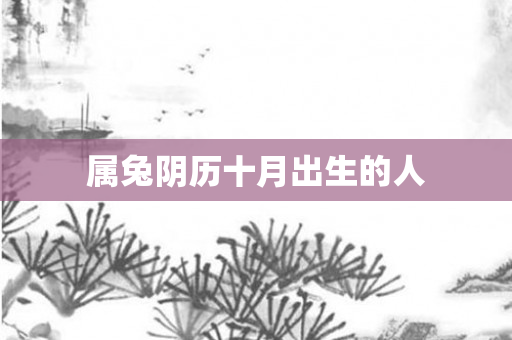 属兔阴历十月出生的人