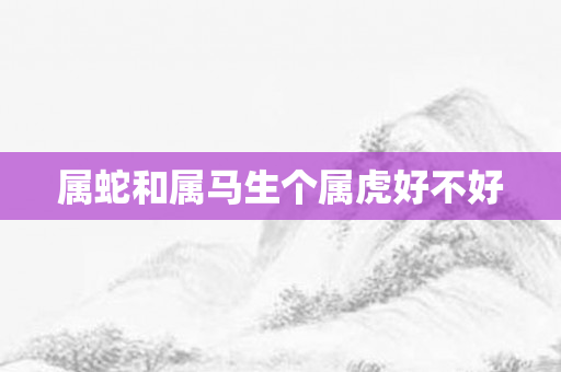 属蛇和属马生个属虎好不好
