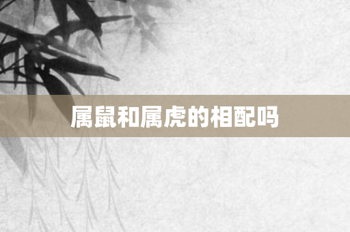 属鼠和属虎的相配吗