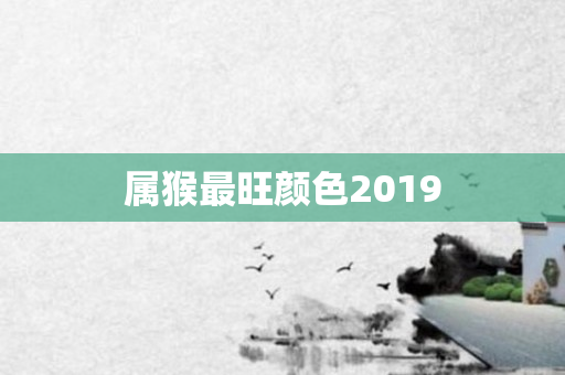 属猴最旺颜色2019
