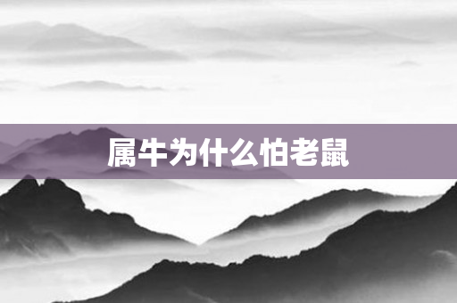 属牛为什么怕老鼠