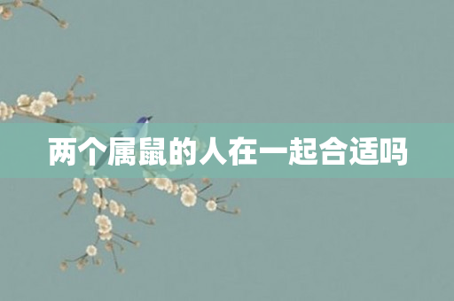 两个属鼠的人在一起合适吗