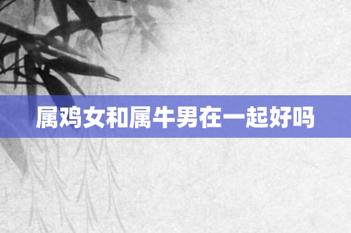 属鸡女和属牛男在一起好吗