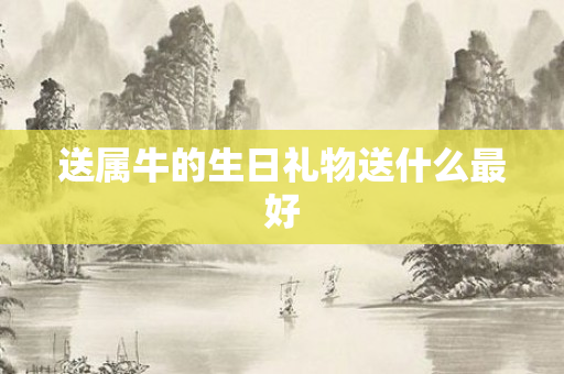 送属牛的生日礼物送什么更好