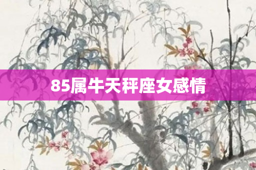 85属牛天秤座女感情