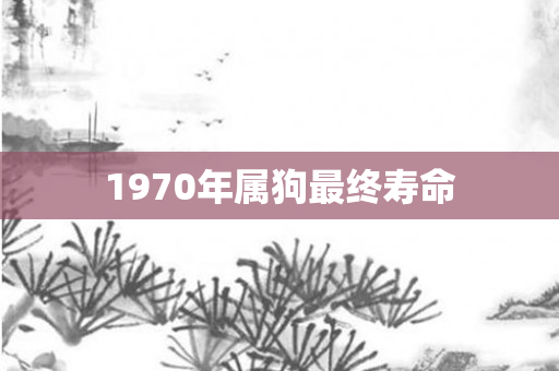 1970年属狗最终寿命