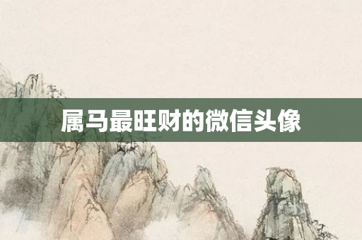 属马最旺财的微信头像