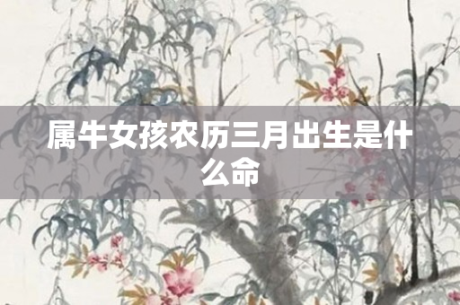 属牛女孩农历三月出生是什么命