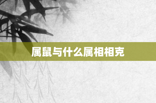 属鼠与什么属相相克