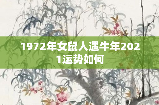 1972年女鼠人遇牛年2021运势如何