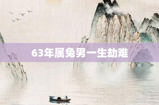 63年属兔男一生劫难