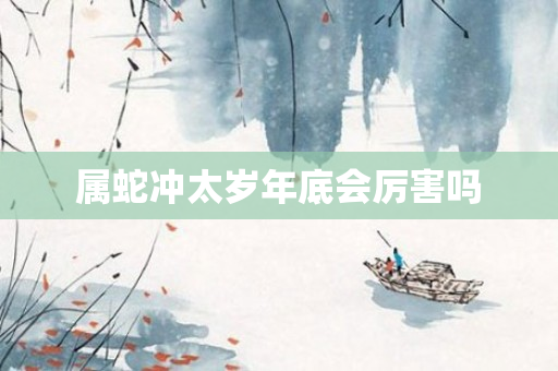 属蛇冲太岁年底会厉害吗