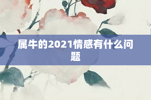 属牛的2021情感有什么问题