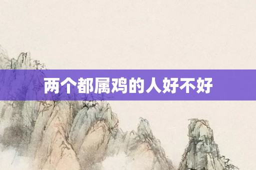两个都属鸡的人好不好