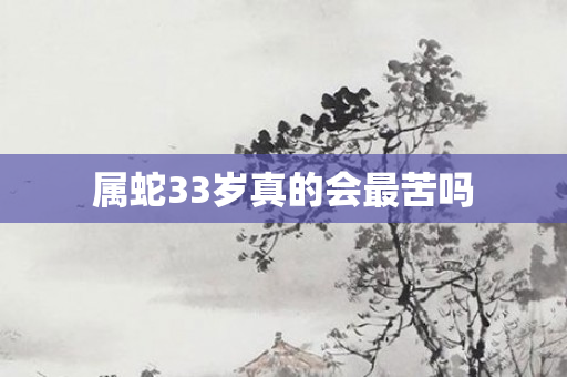 属蛇33岁真的会最苦吗