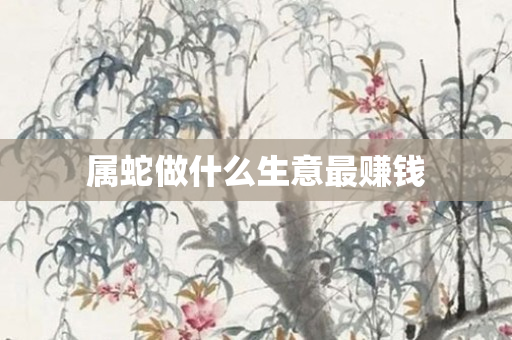 属蛇做什么生意更赚钱