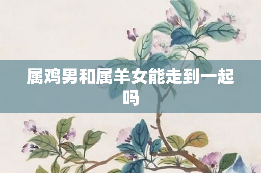 属鸡男和属羊女能走到一起吗